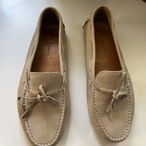 Mercanti Fiorentini Beige Slip On Moccasin Driving Loafer Shoe Size 10B